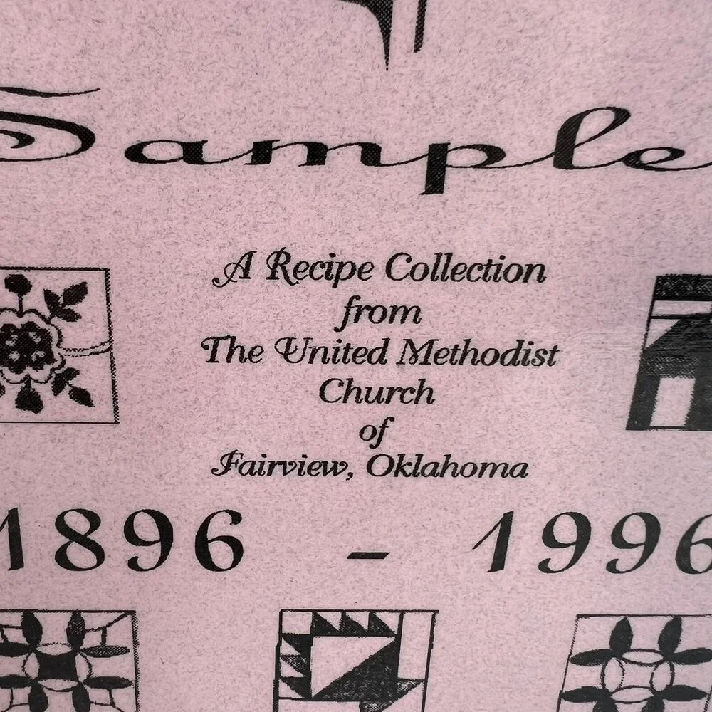 Vtg‎ Centennial Sampler Cookbook 1896-1996 Fairview OK United Methodist Church